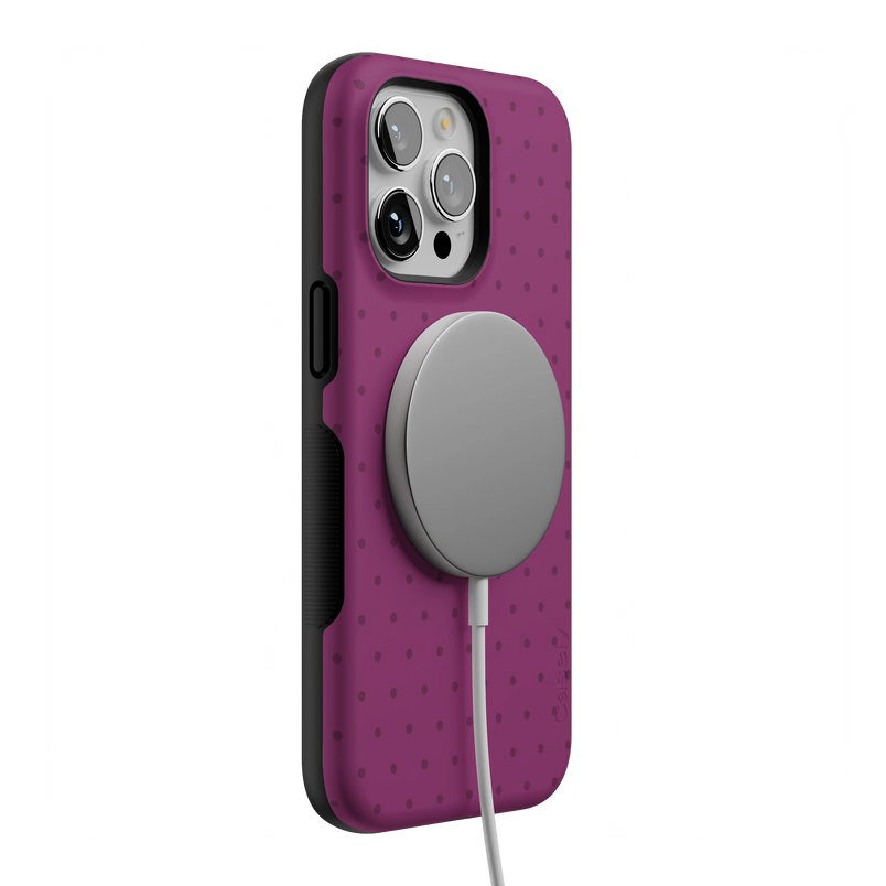 On the Dot | Plum Polka Dot Case