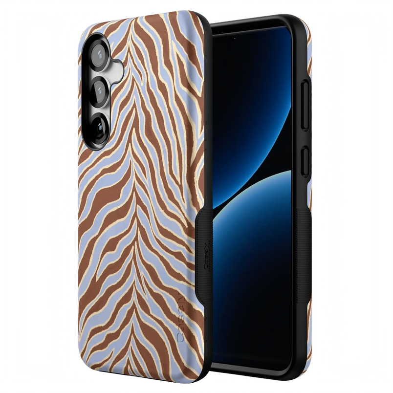 Untamed | Brown & Blue Zebra Case