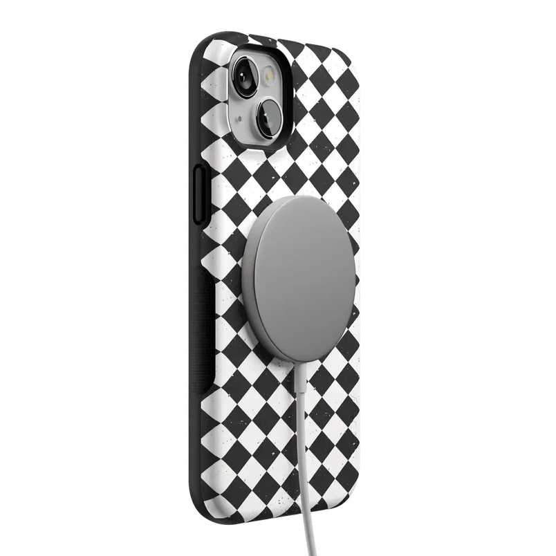 Salem's Hex | Black & White Checkered Case