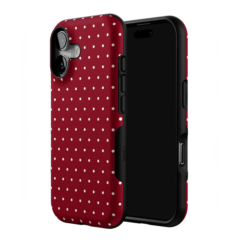 On the Dot | Maroon Polka Dot Case