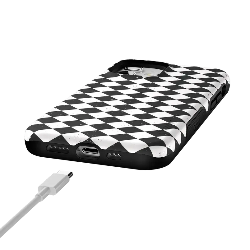 Salem's Hex | Black & White Checkered Case