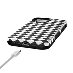 Salem's Hex | Black & White Checkered Case