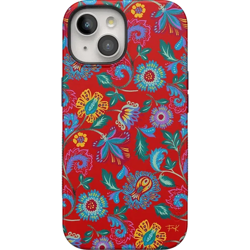 Painted Flowers | Frida Kahlo Floral Case iPhone Case get.casely Bold + MagSafe® iPhone 15 Plus