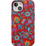 Painted Flowers | Frida Kahlo Floral Case iPhone Case get.casely Bold + MagSafe® iPhone 15 Plus