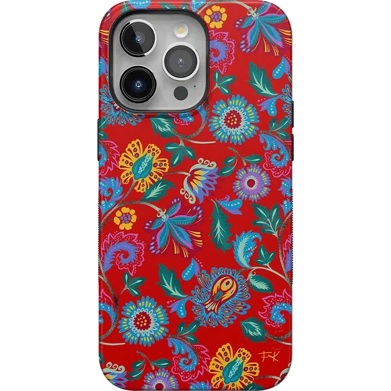 Painted Flowers | Frida Kahlo Floral Case iPhone Case get.casely Bold + MagSafe® iPhone 15 Pro Max