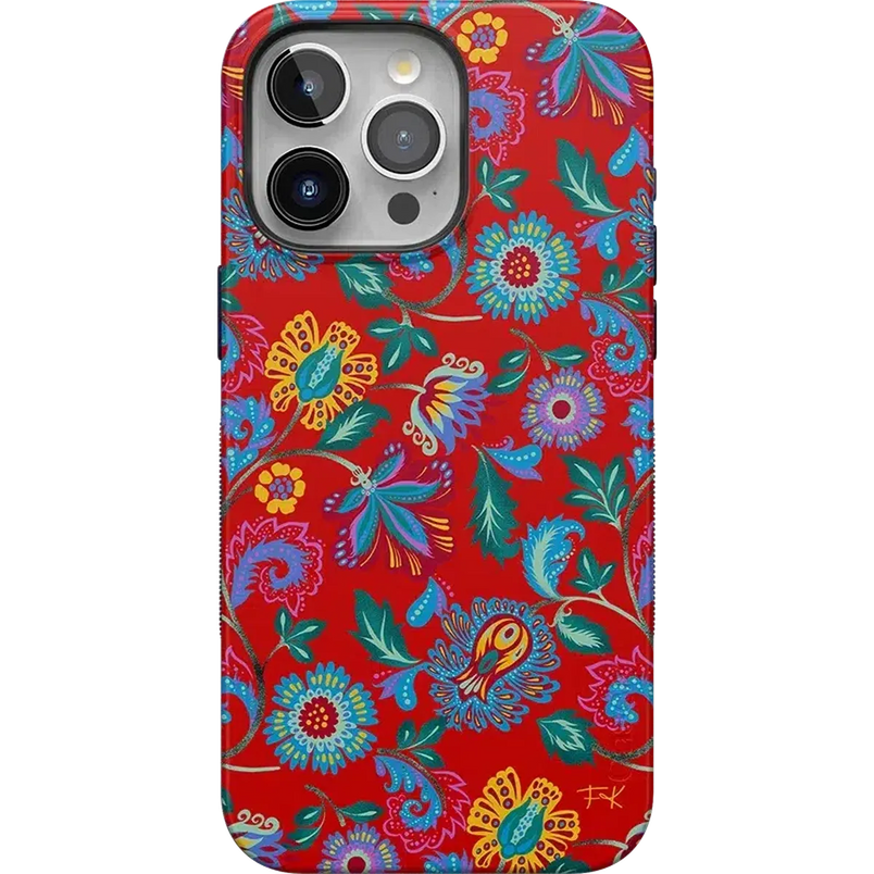 Painted Flowers | Frida Kahlo Floral Case iPhone Case get.casely Bold + MagSafe® iPhone 15 Pro