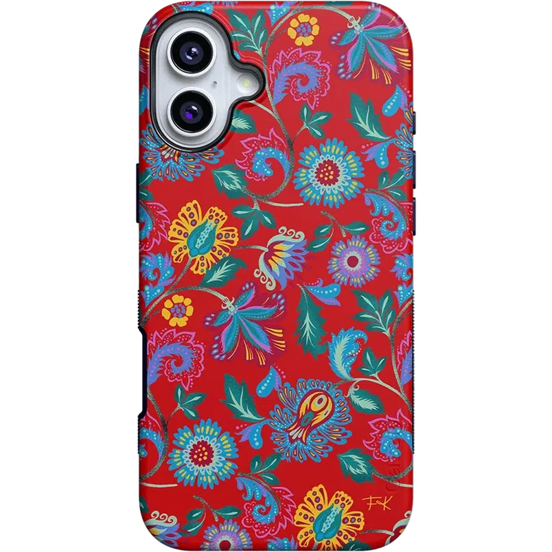 Painted Flowers | Frida Kahlo Floral Case iPhone Case get.casely Bold + MagSafe® iPhone 16 Plus 