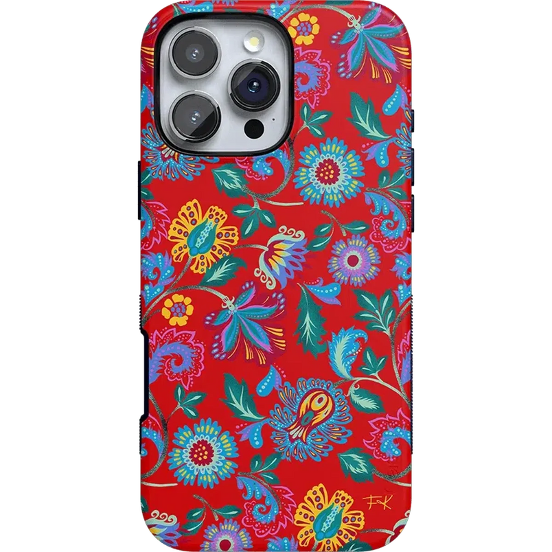 Painted Flowers | Frida Kahlo Floral Case iPhone Case get.casely Bold + MagSafe® iPhone 16 Pro Max 