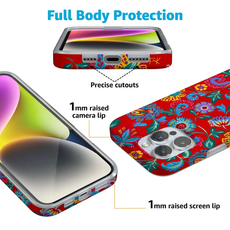 Painted Flowers | Frida Kahlo Floral Case iPhone Case get.casely 