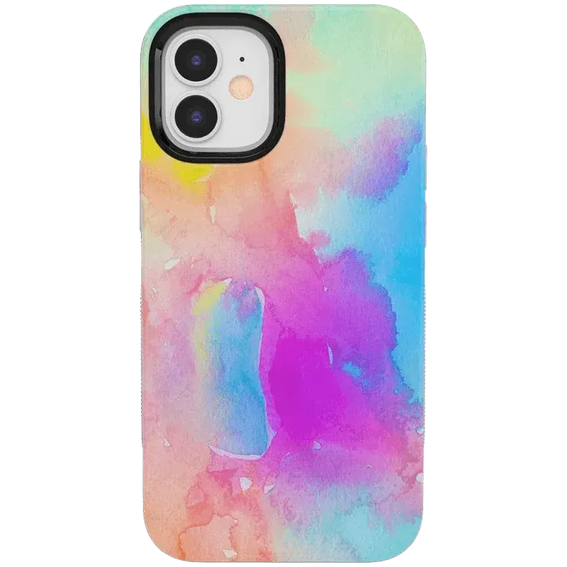 Painting in Pastels | Rainbow Watercolor Case iPhone Case get.casely Bold iPhone 12 Mini 