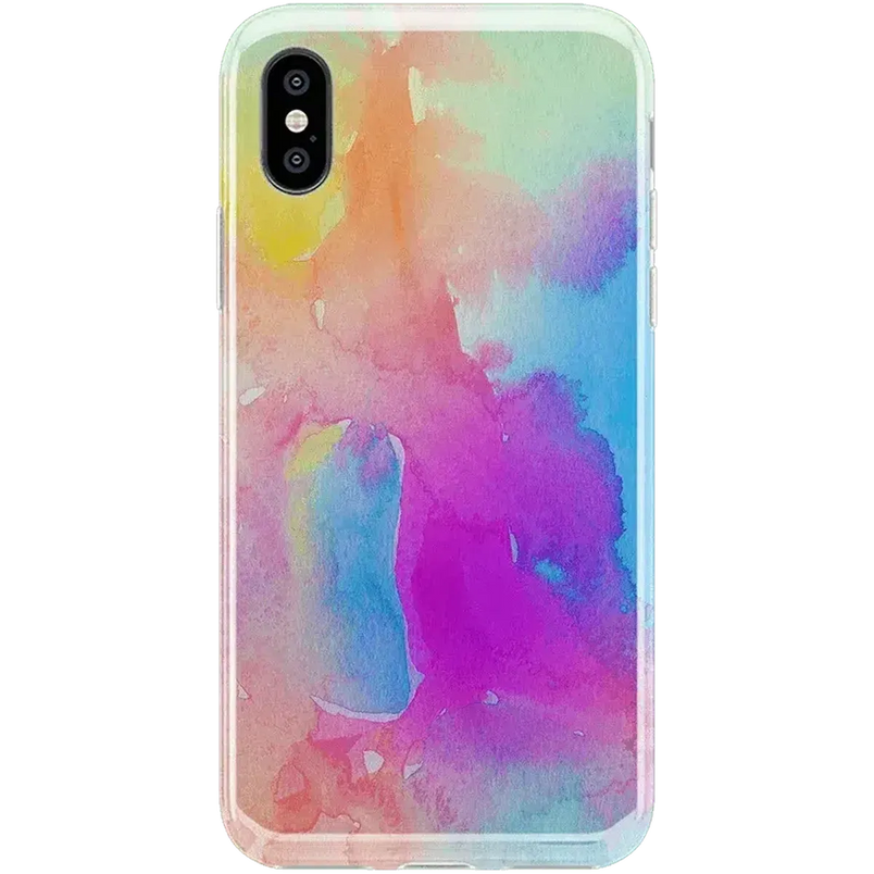 Painting in Pastels | Rainbow Watercolor Case iPhone Case get.casely Classic iPhone X / XS 