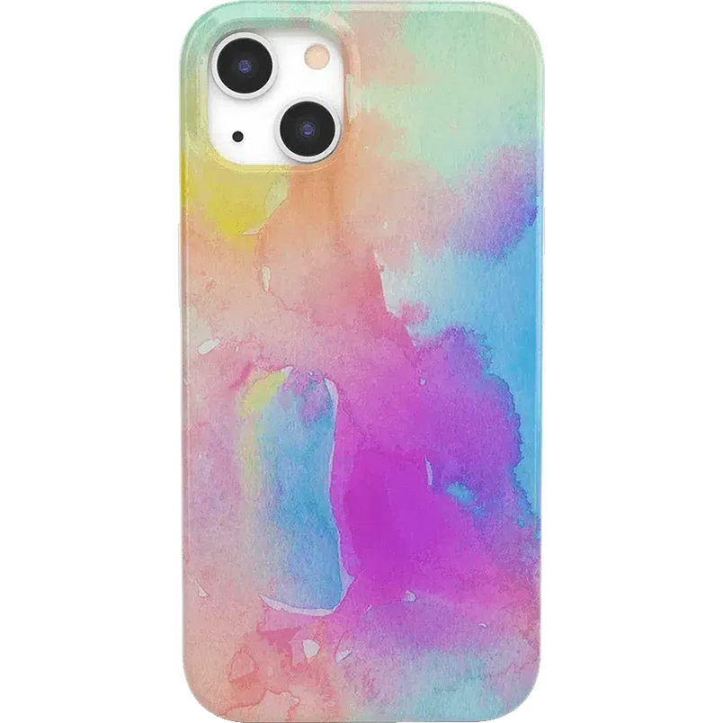 Painting in Pastels | Rainbow Watercolor Case iPhone Case get.casely Classic + MagSafe® iPhone 13 