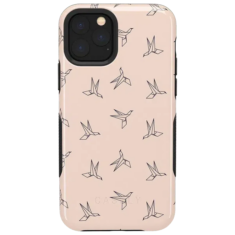 Paper Crane Origami | Beige Pattern iPhone Case get.casely Bold iPhone 11 Pro 