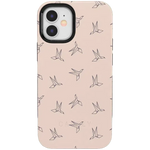 Paper Crane Origami | Beige Pattern iPhone Case get.casely Bold iPhone 12 