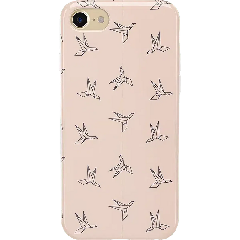 Paper Crane Origami | Beige Pattern iPhone Case get.casely Classic iPhone 6/7/8 
