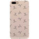 Paper Crane Origami | Beige Pattern iPhone Case get.casely 