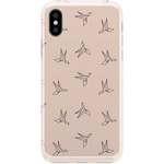 Paper Crane Origami | Beige Pattern iPhone Case get.casely 