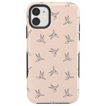 Paper Crane Origami | Beige Pattern iPhone Case get.casely 