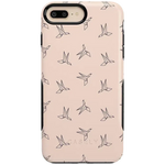 Paper Crane Origami | Beige Pattern iPhone Case get.casely 