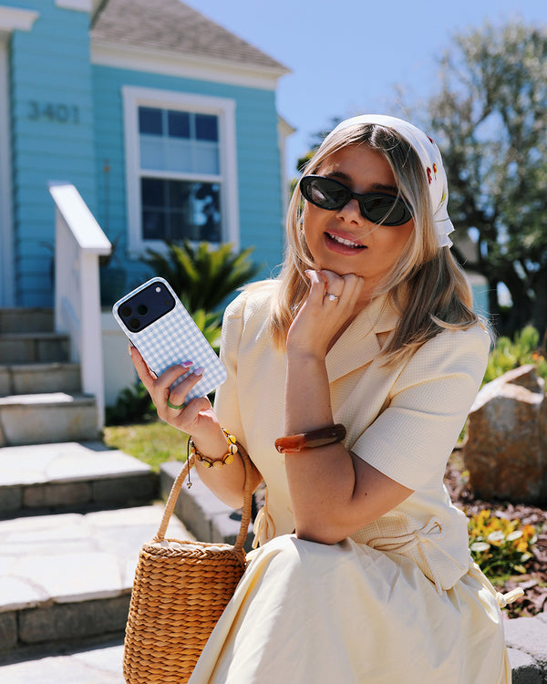 Pastel Picnic | Blue Gingham Case