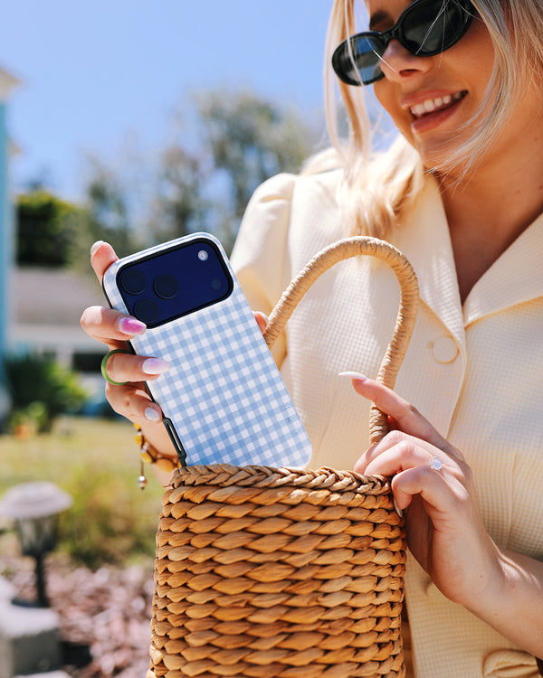 Pastel Picnic | Blue Gingham Case