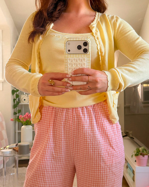 Pastel Picnic | Yellow Gingham Case