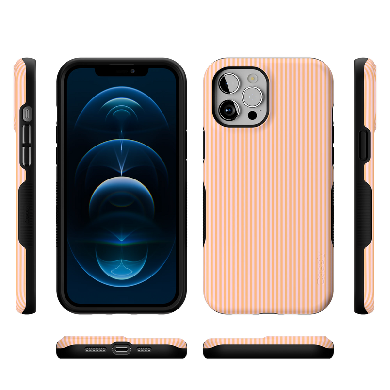 Stripes and the City | Orange & Pink Pinstripe Case