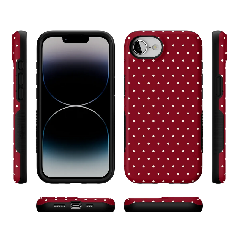 On the Dot | Maroon Polka Dot Case