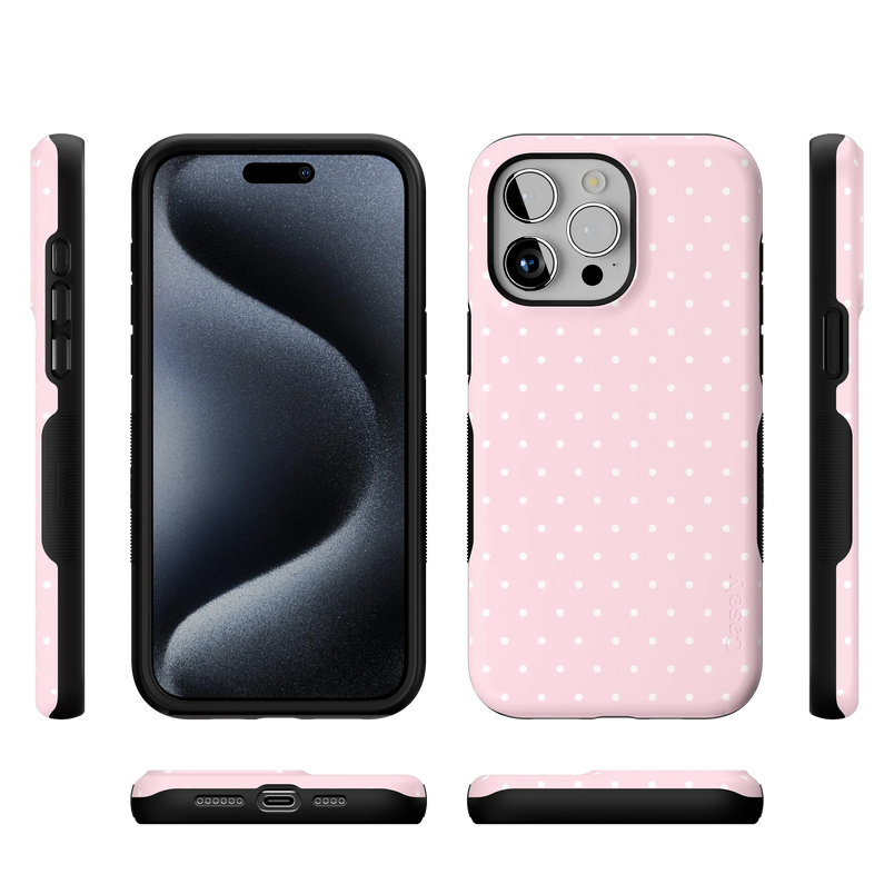 On the Dot | Pink & White Polka Dot Case