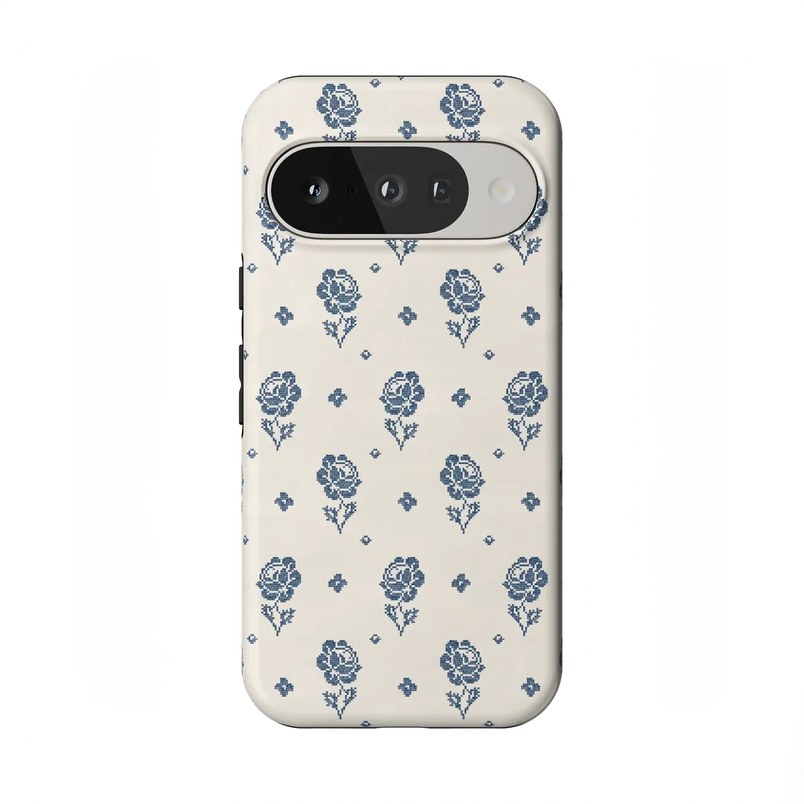 Seaside Stitch | Vintage Roses Case - Google Pixel 10