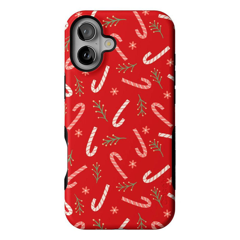 Peppermint Kiss | Candy Cane Case Phone Case Casetry Bold + MagSafe® iPhone 16 Plus