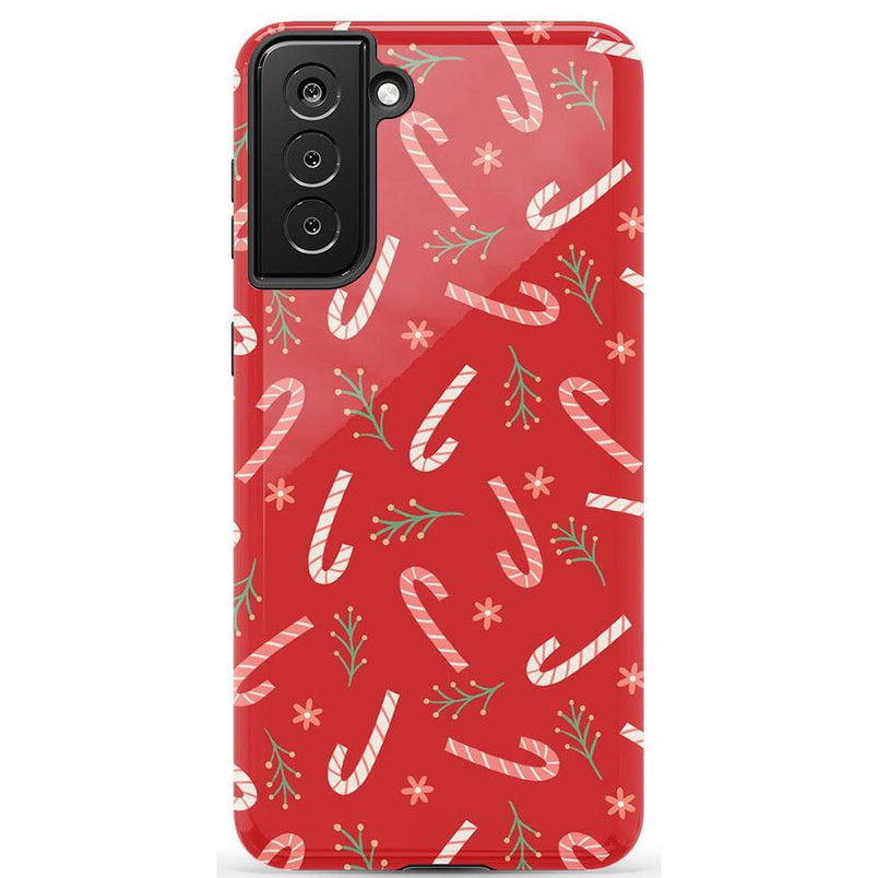 Peppermint Kiss | Candy Cane Case Phone Case Casetry Essential Galaxy S21 Plus