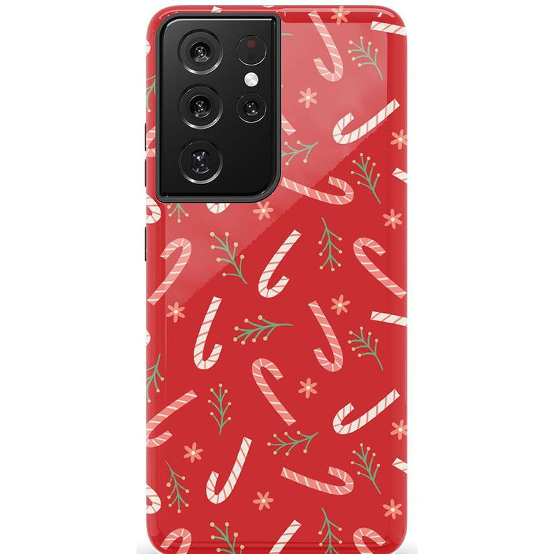 Peppermint Kiss | Candy Cane Case Phone Case Casetry Essential Galaxy S21 Ultra
