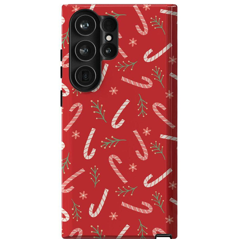 Peppermint Kiss | Candy Cane Case Phone Case Casetry Essential Galaxy S23 Ultra