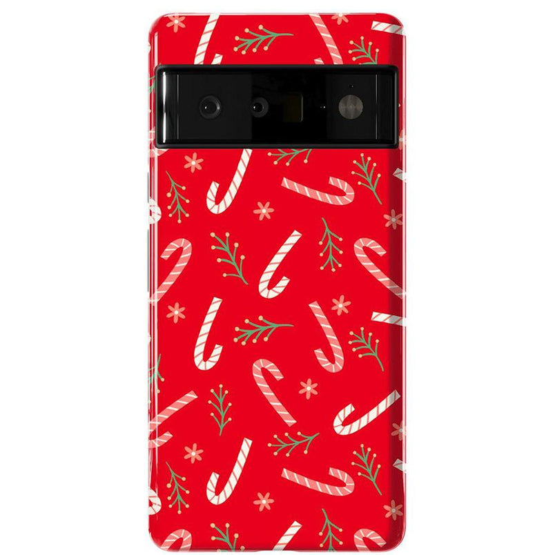 Peppermint Kiss | Candy Cane Case Phone Case Casetry Essential Google Pixel 6 Pro