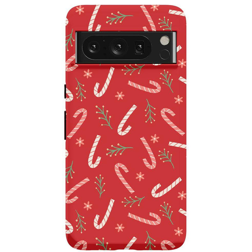 Peppermint Kiss | Candy Cane Case Phone Case Casetry Essential Google Pixel 8 Pro