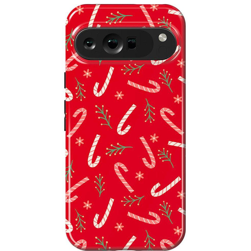 Peppermint Kiss | Candy Cane Case Phone Case Casetry Essential Google Pixel 9 Pro XL