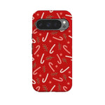Peppermint Kiss | Candy Cane Case Phone Case Casetry Essential + MagSafe® Google Pixel 10 Pro 