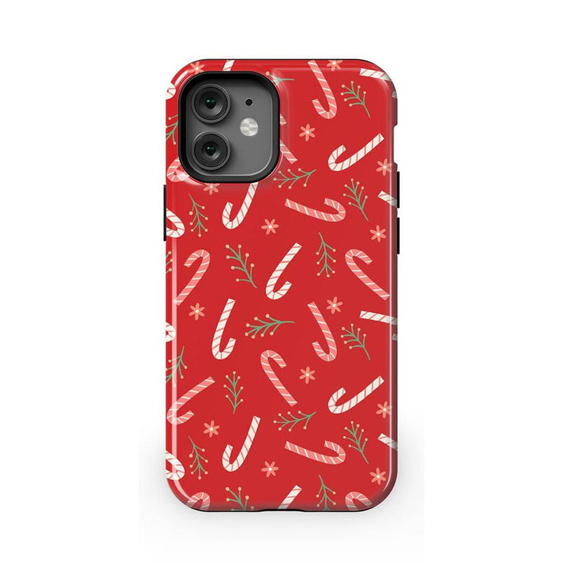 Peppermint Kiss | Candy Cane Case Phone Case Casetry Essential + MagSafe® iPhone 12 Mini