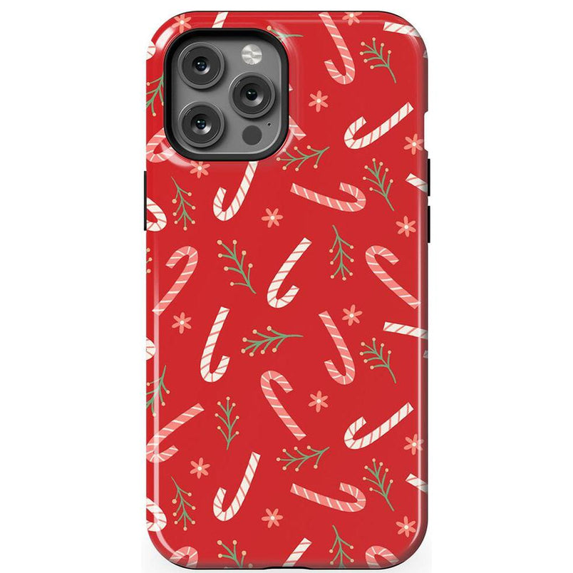 Peppermint Kiss | Candy Cane Case Phone Case Casetry Essential + MagSafe® iPhone 12 Pro Max