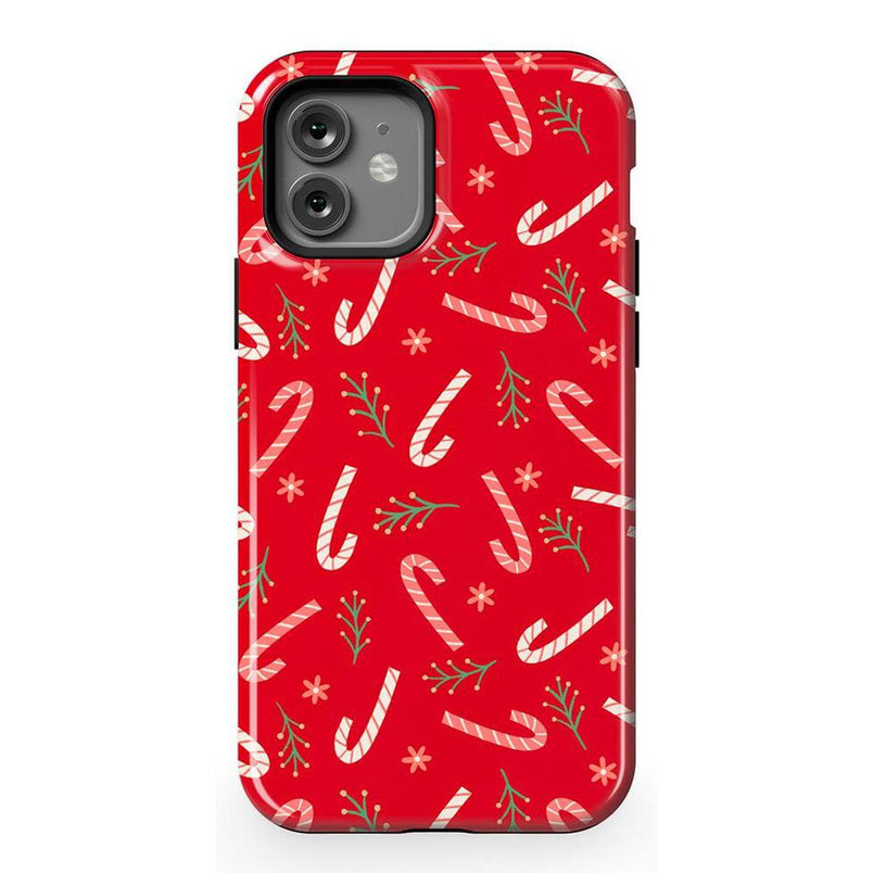 Peppermint Kiss | Candy Cane Case Phone Case Casetry Essential + MagSafe® iPhone 12 Pro