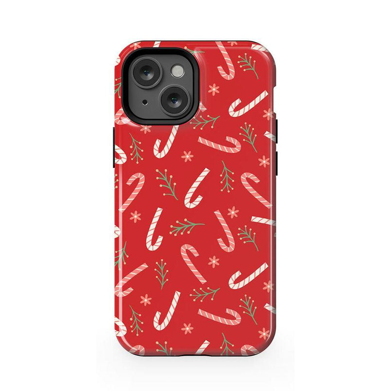 Peppermint Kiss | Candy Cane Case Phone Case Casetry Essential + MagSafe® iPhone 13 Mini