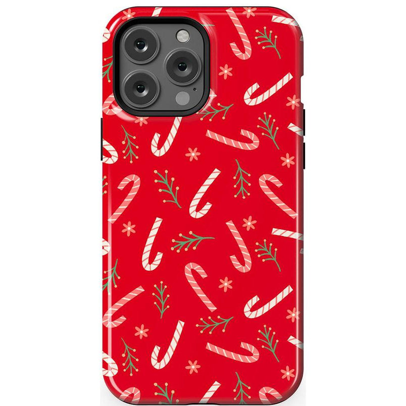 Peppermint Kiss | Candy Cane Case Phone Case Casetry Essential + MagSafe® iPhone 13 Pro Max