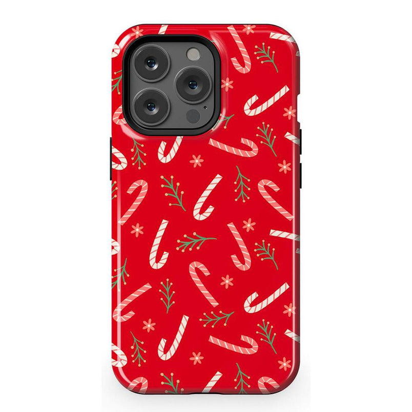 Peppermint Kiss | Candy Cane Case Phone Case Casetry Essential + MagSafe® iPhone 13 Pro