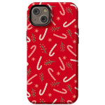 Peppermint Kiss | Candy Cane Case Phone Case Casetry Essential + MagSafe® iPhone 14 Plus