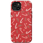 Peppermint Kiss | Candy Cane Case Phone Case Casetry Essential + MagSafe® iPhone 15 Plus