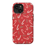 Peppermint Kiss | Candy Cane Case Phone Case Casetry Essential + MagSafe® iPhone 15