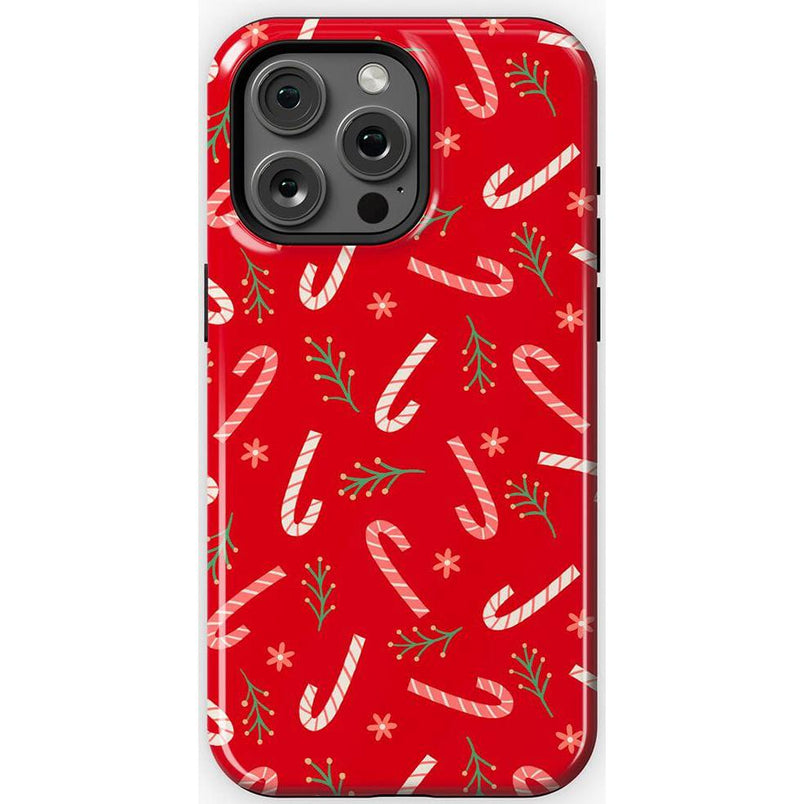 Peppermint Kiss | Candy Cane Case Phone Case Casetry Essential + MagSafe® iPhone 15 Pro Max