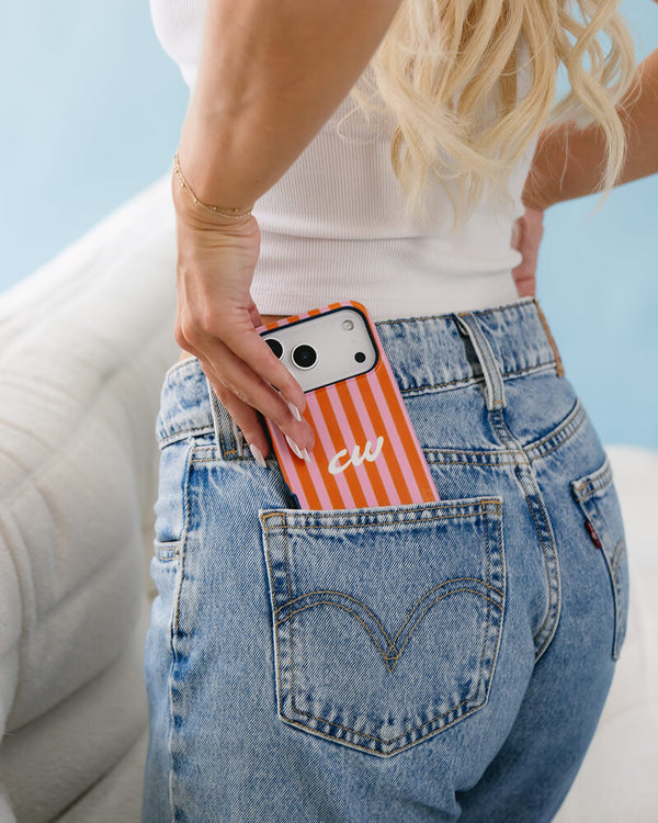 Perfect Stripes | Orange & Pink Stripes Case
