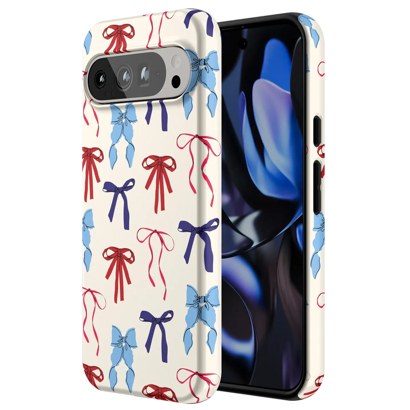 American Girlie | Red White & Blue Bows Case